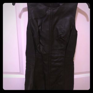 Faux leather dress